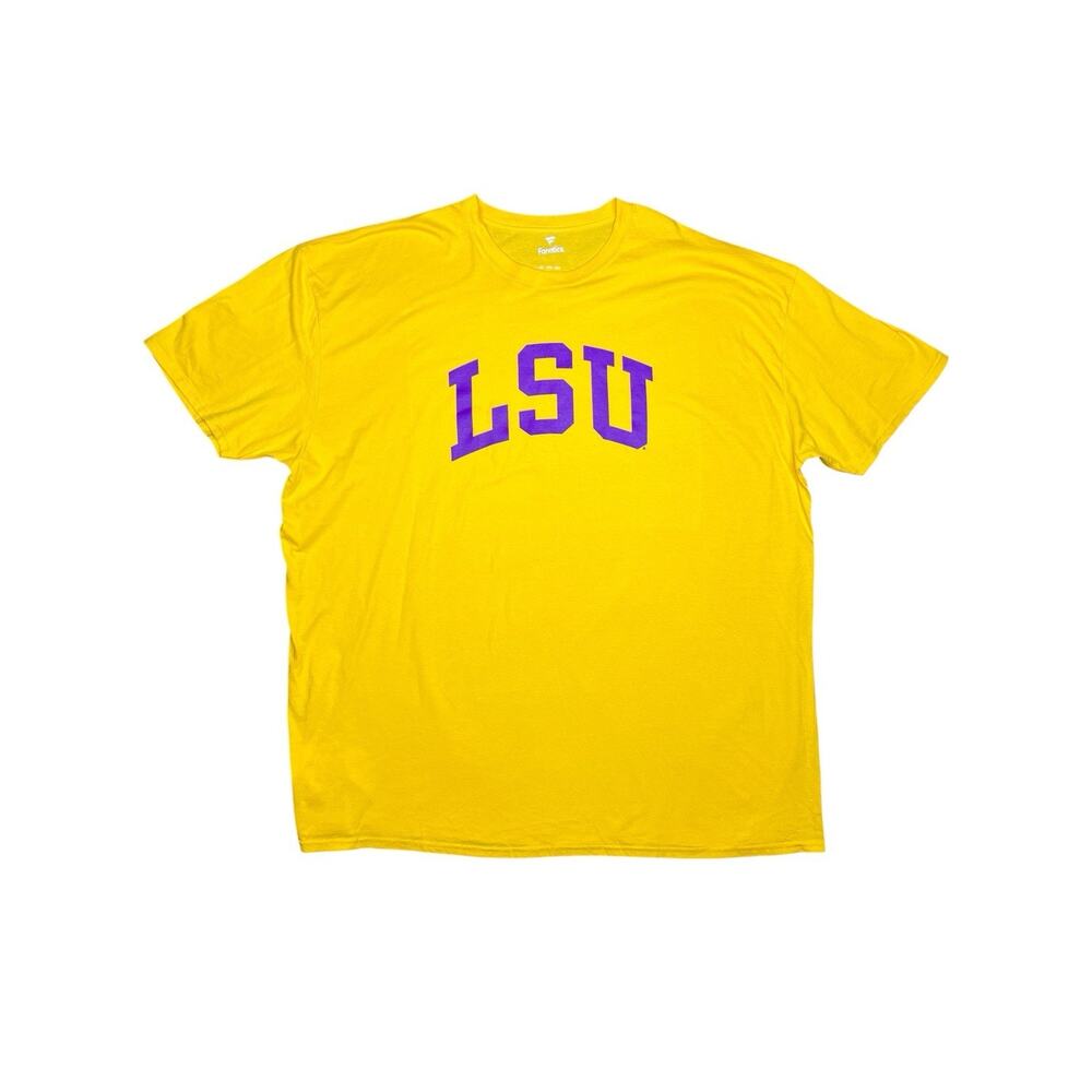 LSU Tigers Fanatics “Crafted for Fans” Yellow T‑Shirt Men’s 4XL NCAA Licensed